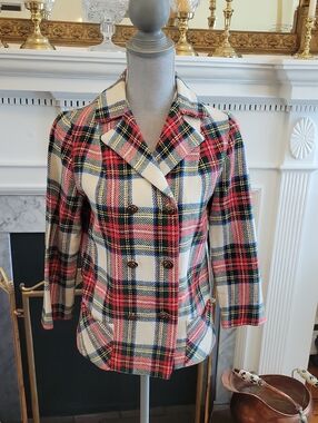 Vintage Double Brested Tartan Blazer